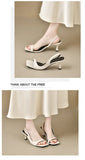 2026 New Women's Summer New Fashion Square Toe Simple Solid Color Sandals Outdoor Open Toe Casual Banquet Party Women's Sandals