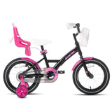 Joystar Kids Bike For Girls With Training Wheels Doll Seat