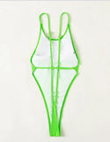Extreme Mini Micro String Backless Women Swimwear One Piece Swimsuit Female High Cut Monokini Thong Bathing Suit Swim Beachwear