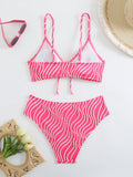 High Waist Bikini 2026 Women Strappy Swimsuit Sexy Striped Swimwear Female Bathers Bathing Swimming Swim Suit Beachwear