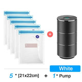 Electric Vacuum Sealer Machine for Food Clothes Vacuum Storage Bags USB Rechargeable Portable Mini Air Compression Vacuum Pump