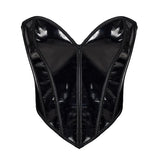 Push-Up Chest Support Glossy Fishbone Sexy Style Waist Cincher Tummy Control Top For Women Solid Color Pure Desire Charming JKOB