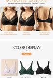 3 Pcs Elegant Lace Bra Non-Padded, Floral Pattern Women's Bras Sexy Lingerie BH Top Brassiere Underwire Plus Size A B C D E Cup