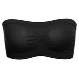 Women’s Strapless Bandeau Bra Soft Stretch Breathable Seamless Mesh No Underwire Comfortable Summer Everyday & Formal Wear