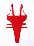 2025 Sexy Extreme String High Cut Female Swimwear One Piece Swimsuit Women Thong Monokini Bather Hollow Out Bathing Suit Swim