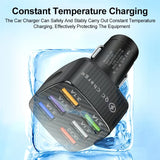 Vumpach 6 Ports USB Car Charge 75W Quick Charge 3.0 Fast Charging For iPhone 13 12 11 Pro Samsung Xiaomi Portable Phone Charger
