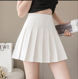 Mini Skirts Womens 2024 Summer Japanese School Pleated Skirts High Waist Kawaii Cute Pink Plaid Skirt Uniform Harajuku Jupe