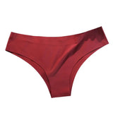 Women Panties Ice Silk Seamless Mid Waist Solid Color Slim Fit Thin Quick Dry Casual Sport Underpants Women Briefs