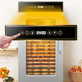 Premium 18 Layers Stainless Steel Food Dehydrator for Commercial  Home Use Adjustable Efficient Drying for Fruits Meat Herbs