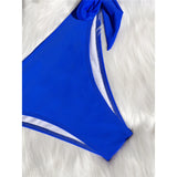 XS - XL Knotted Push Up Bikini Swimsuit Female Swimwear Women Two-pieces Bikini Set With Bra Cup Bather Bathing Suit Swim V3992