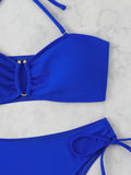 Halter Bandeau Bikinis 2026 Women Sexy Swimsuit Solid Padded High Waist Swimwear Female Bathers Bathing Swimming Swim Suit
