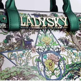 Jungle Pattern Women's Handbags Large Capacity Crossbody Bag Belt Lettering Decoration Shoulder Bag 2024 Designer Luxury Bag