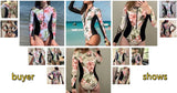 2025 New Patchwork Long Sleeve One Piece Swimsuit Women Swimwear Monokini Bathing Suit Female Bodysuit Surfing Swim Wear Beach