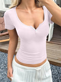 2026 Women's New Y2K Hot Girls Sexy Vest Short Sleeve T-Shirt Tops