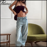 Phantasy Fashion Halter Crop top Fashion Brown Tank Top Women Sexy Split Camisole Lady Night Out Streetwear 2026 Summer Clothing