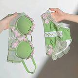 MOYISU London Anime Bralette - Delicate Wireless Bra for Set Teens, Japanese Summer Underwear Small Bust Close-Fit Subtle Allure