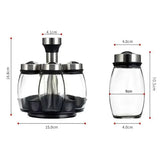 NEW Single Bottle Glass Jar and Spice Jar Set Rack Glass Seasoning Sugar Pepper Bottles Salt Shakers Holder Kitchen Storage Rack