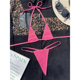 Sexy Glitter Extreme Mini Micro Thong Bikini Women Swimwear Two-Pieces Bikini Set Female Swimsuit Bather Bathing Suit Swim V4334