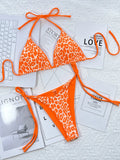 Zebra Print Halter micro Bikini 2025 women Bandeau String Swimsuit Female swimwear Neon Shiny bikini set Leopard Bathing Suit