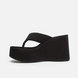 2026 Leisure Black Summer Platform Sandals Women Outdoor Slides Slipper Vintage Flip Flops High Heels Wedges Shoes Daily Wear