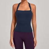 Sports Yeautifulback Breathoga Vest Neck Hanging Detachable Chest Pad Women Bra High Elasticity Slim Bable Running Sports Vest