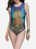 2026 New Printed One-piece Swimsuit Classic Printed Lace Up Swimsuit Women's Push Up Flower One-piece Suit Beach Wear For Female