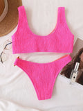 2026 Sexy Bikini Women Swimwear Swimsuit Push Up Rings Decor Pleated Patchwork Bikinis Set Beach Bathing Suit Banadores Mujer