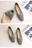 Breathable Mesh Fashion Flats For Women Spring Summer Flat Shoes Square Toe Slip-on Loafers Soft Sole Girls Daily Walking Shoes