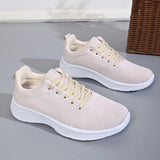 White Breathable Mesh Sport Sneakers Women Comfort Soft Bottom Non Slip Running Shoes Woman Plus Size 43 Lace Up Tennis Shoes