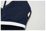 Color Blocked Yoga Suit 2 Pieces Women Slim Sports Tank Top High Waist Leggings Shorts Outfit Tight Outdoor Running Fitness Suit