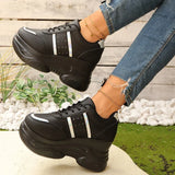 Chunky Platform Sports Sneakers Women Fashion Lace Up Thick Bottom Vulcanized Shoes Woman Plus Size 42 Non Slip Sport Shoes