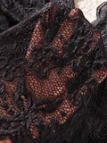 Temptation Deep V Neck Black Sheer Lace Matching Bra Set Curvy Women Lingerie For Confident Nights Special Full Figure