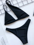 2026 Asymmetric One Shoulder Bikini Women Swimsuit Female Swimwear Two Pieces Bikini Set Hollow Out Bathing Suit Swim Beachwear