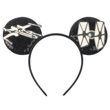 Disney Festival Party Cosplay Mouse Ears Headband 3.3" Ears Glitter Hairband Without Bow For Boys DIY Cartoon Hair Accessories