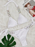 Jewelled Rhinestones Diamond Bikini Female Swimsuit Women Swimwear Two-piece Bikini Set Brazilian Bather Bathing Suit Swim Lady