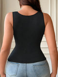Women's Sleeveless Tank Top Underwear.Elegant Floral Lace Neckline Sexy Tops Women.Plain Layering piece