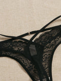3 Pcs Multi-color Sexy Lace Thong Solid Color Underwear Seasonal thong for women clothing Spring/summer New Product C937-1