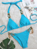 2025 Halter Jewelled Diamond Bikini Women Swimsuit Female Swimwear Two pieces Bikini set Brazilian Bathing Suit Swim Beach Wear
