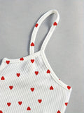 Valentine's Day Love Print Bow Dipped Crop Tops and Shorts Set Women Sexy Pajamas Sets Summer Casual Loungewear Home Clothes