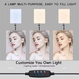 BSLIUFANG LED Photography Selfie Lights Conference Lighting Photo Studio Lamp With Scissor Arm Stand For YouTube Live Streaming