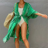 17 Colors Leopard Printed Colorful With Belt Tunic Cover-ups Beach Dress Beach Wear Beachwear Female Women Beach Cover Up V4510L