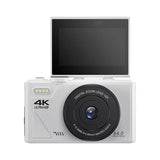 64MP 4K Digital Camera 180° Flip Screen 18X Zoom Selfie Vlog Camcorder Wide Angle Macro UHD Video Camera Livestream WiFi Webcam