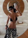 DEKA 3 Pieces Striped Pants Bikini Set Swimsuit with Cover Up kimonos Swimwear Women Bathing Suit Micro Swimming Suit Biquini