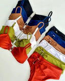 Bandeau Bikini Push Up Women Swimsuits 2026 Sexy Female Swimwear Brazilian Bikini Set Thong Biquini Swim Suits Solid Beachwear