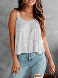 2026 Summer Fashion Women's Tanks Sexy Sequins Camisole Lady Casual Sliver Women's Strap Top Night club Streetwear Y2K Dress up