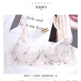 Elegant French Lingerie Set Sexy Embroidery Ultra Thin Bra Thong, Large Bust Minimizer Plus Size Anti Sagging Comfort MOYISU Bra