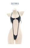 Sexy Jumpsuit patent leather bikini Straps Bandage Bodysuit Beach Girl One-piece Bikini Costume Women Pajamas Lingerie Uniform