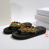 Luxury Colorful Rhinestone Flip Flops Women Fashion Weightlight Flat Slippers Woman Outdoor Non Slip Clip Toe Slides Female