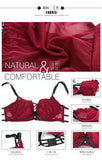 Summer Christmas Lingerie Set Red Lace Bra Lightweight Low Back Support Comfort Bralette Pure Desire AU Sizes MOYISU Sexy Tushy