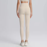 Women's High-Waist Yoga Exercise Pants Tight Fitting High Elasticity Gauntlet Line Nude Feeling Hip Lifting Gym Trousers